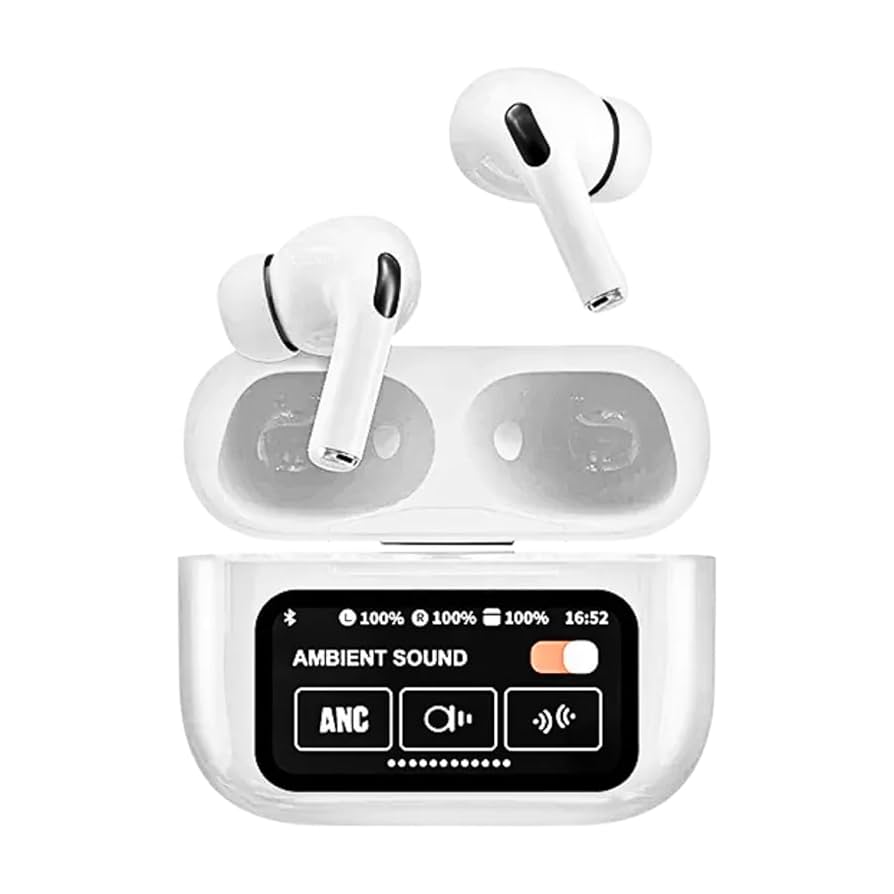 A9 Pro TWS Earbuds - Bluetooth 5.4, ANC, and Touchscreen Control
